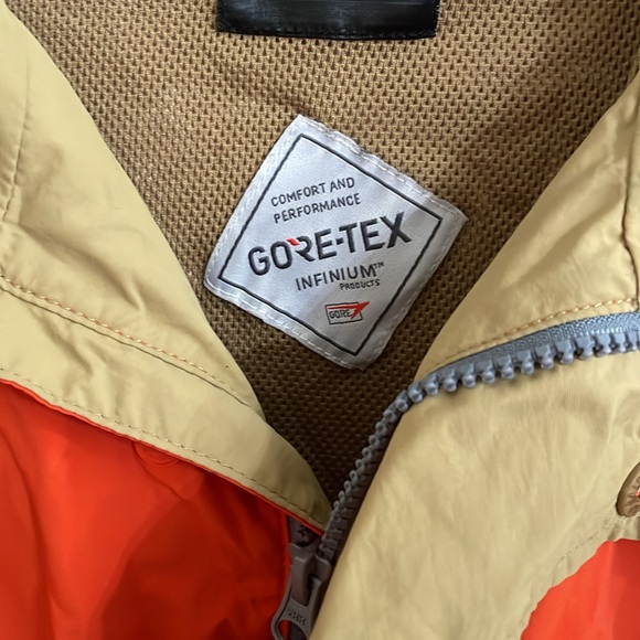 GORE-TEX INFINIUM Men's Loose Mountain Parka Jacket Size L In Orange/Brown - Picture 3 of 8